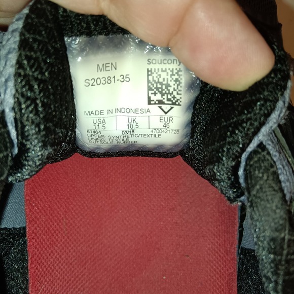 Saucony Redeemer ISO 2 Men's Running Shoes Size 11.5 US Grey Athletic Sneakers - Picture 13 of 16